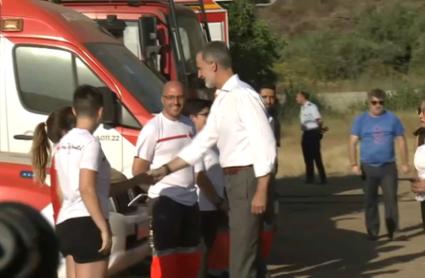 Rey visita zona afectada por el incendio de Las Hurdes
