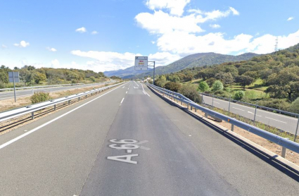 Lugar aproximado del accidente, en el kilómetro 463 de la A66