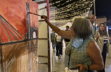 Una de las 200 artistas que han participado en esta edición de 'La Noche en Blanco'