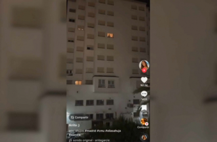 Momento del polémico vídeo protagonizado por los estudiantes del colegio mayor Elías Ahuja
