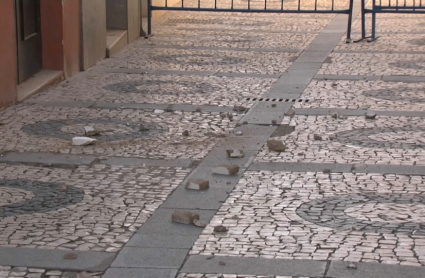 Derrumbe en el Casco Antiguo de Badajoz