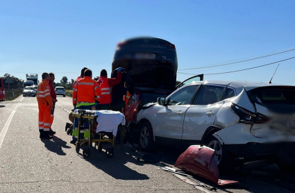 Accidente de tráfico múltiple ermita de Botoa