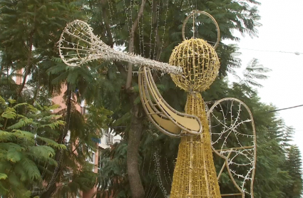 Detalle de la iluminación de Don Benito