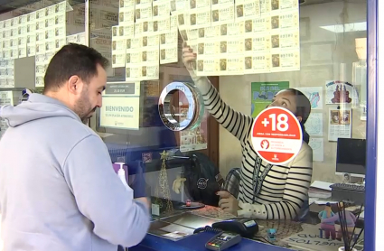 Venta de lotería de Navidad