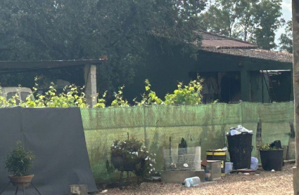 Incendio cerca de la ermita de Bótoa