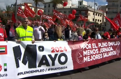 Manifestación del 1 de mayo en Mérida