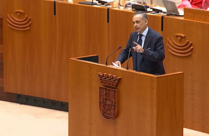 Ángel Pelayo Gordillo, durante el Debate Sobre el Estado de la Región